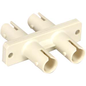 ST-ST MultiMode Duplex Fiber Optic F/F Adapter Plastic